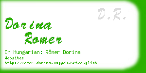 dorina romer business card